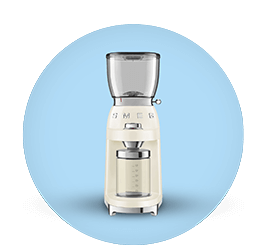 Smeg 50s style retro coffee grinders 