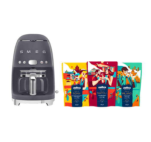 Organic Coffee and Smeg Drip Filter coffee machine bundle