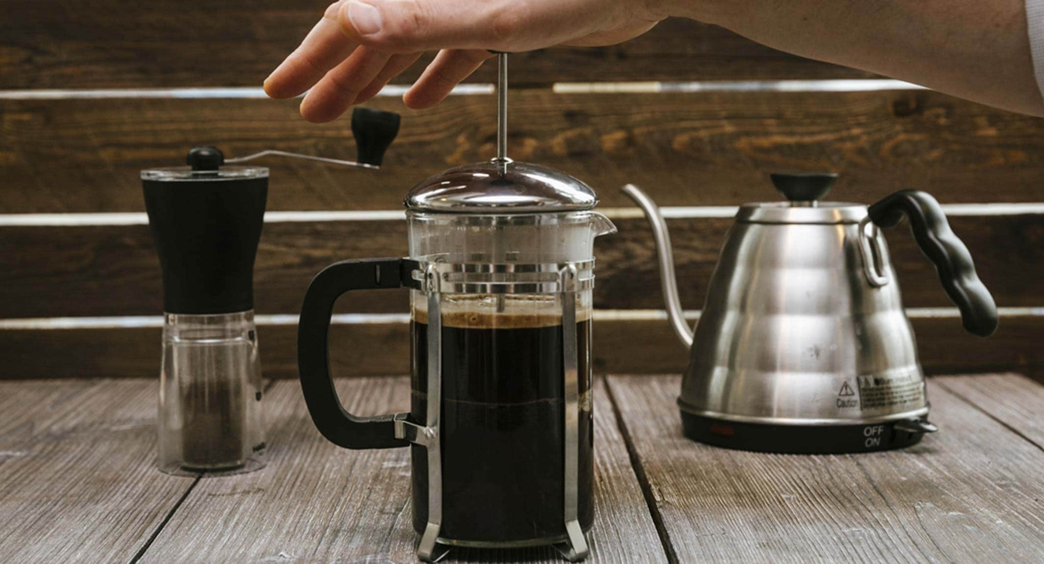 Using new arrivals a cafetiere